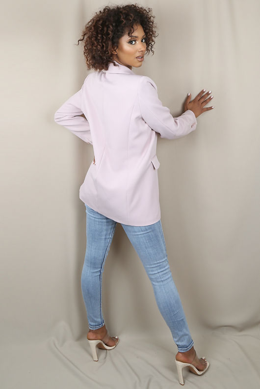 Rose Tailored Longline Double Breasted Blazer