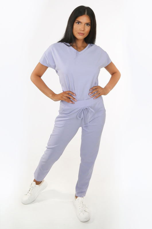 Lilac Sleeve Boxy Loungewear set