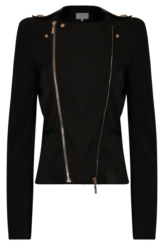 Black Multiway Zipped Jacket 
