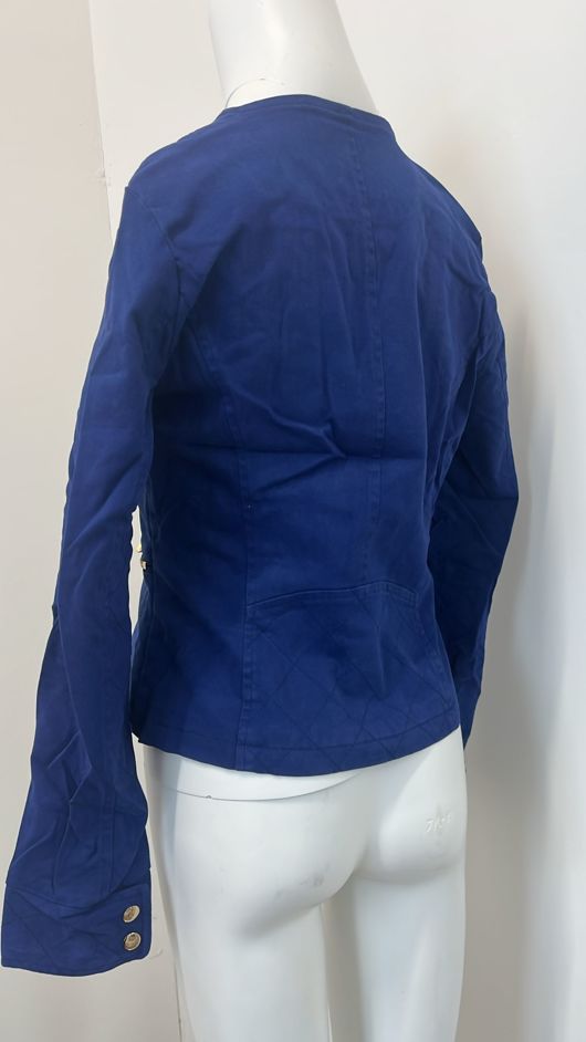 Bule PU Biker Jacket