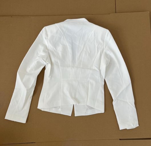 White Tailored Single Button Blazer