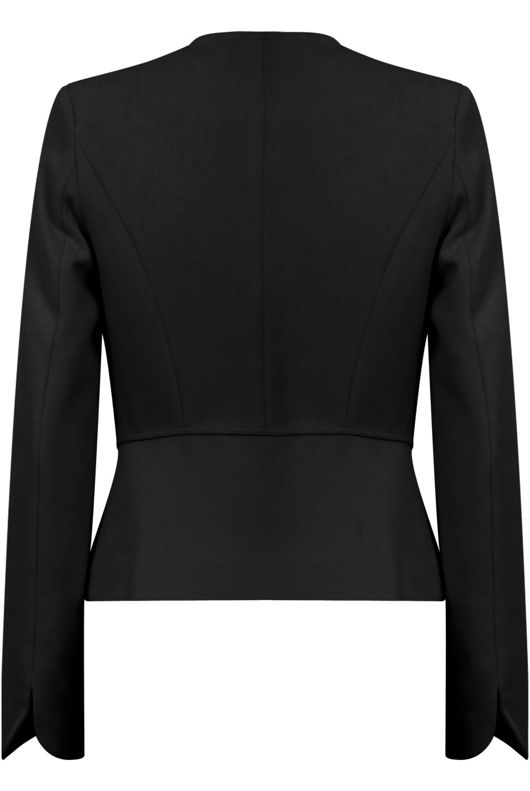 Black Collarless Blazer 