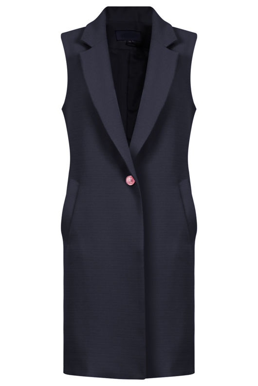 Navy Tailored Double Breast Gilet Coats