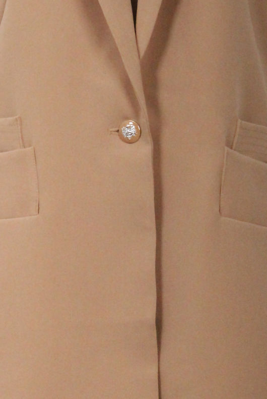 Camel Tailored Double Breast Gilet Coats