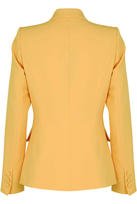Yellow Double Breasted Pink Blazers