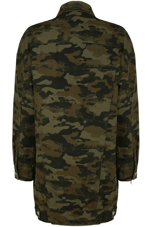 Camouflage Jacket with Studs Pockets 