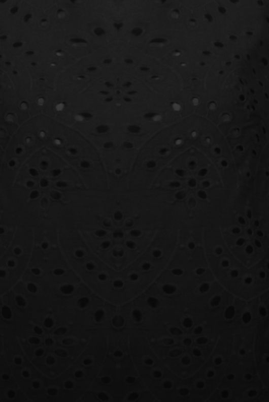 Black Cotton Broderie Tops 