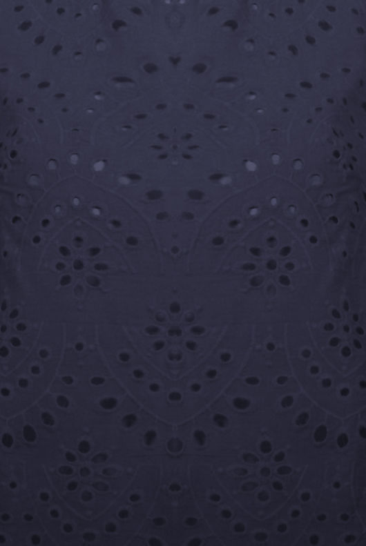 Navy Cotton Broderie Tops 