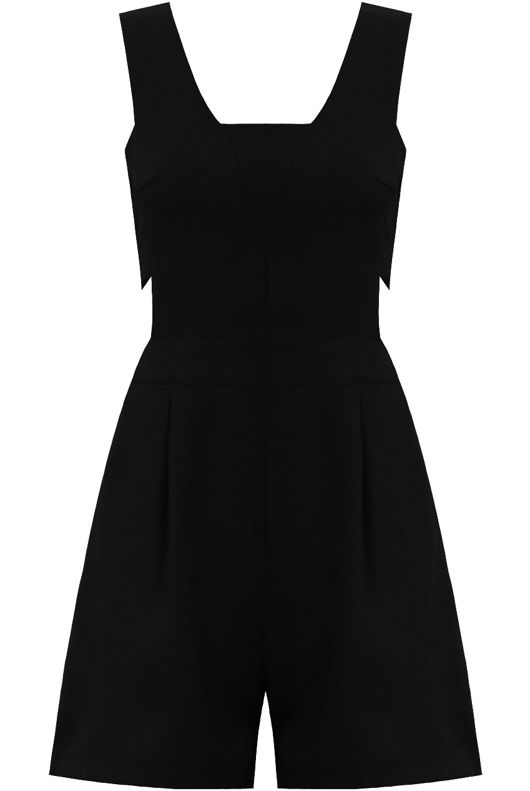 Black Side Cut Out Playsuit