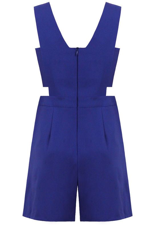 Royal Blue Side Cut Out Playsuit