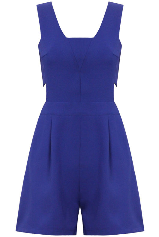 Royal Blue Side Cut Out Playsuit