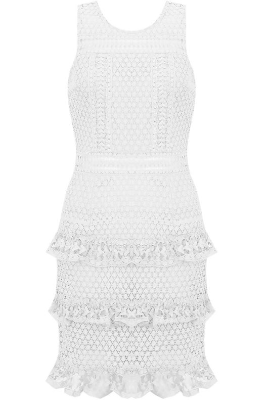 Bubble Textured Layered Lace Dress 
