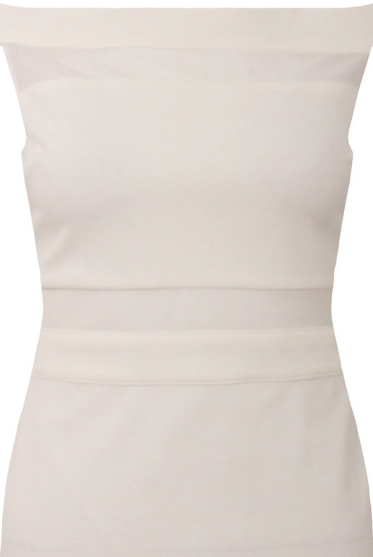 Off The Shoulder Bardot Netted Bodycon Dress