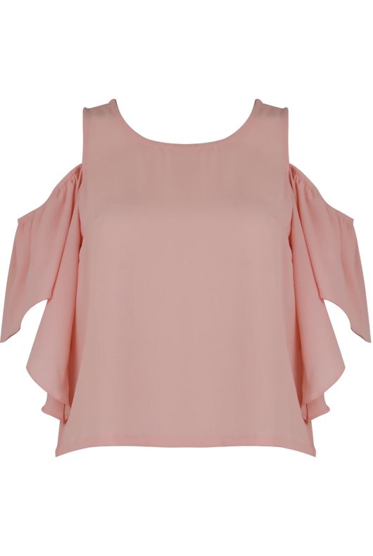 Rose Cold Shoulder Crop Top