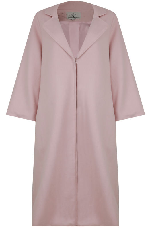 Rose Front Button Up Long Coat 