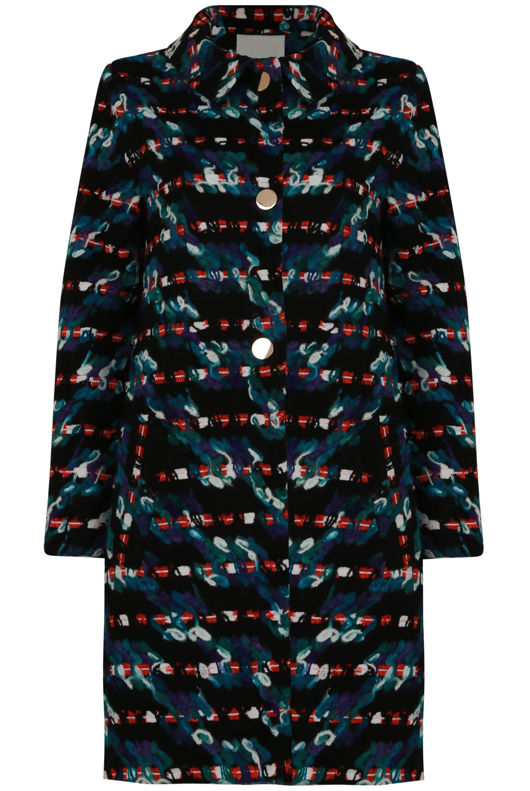 Abstract Button Up Overcoat