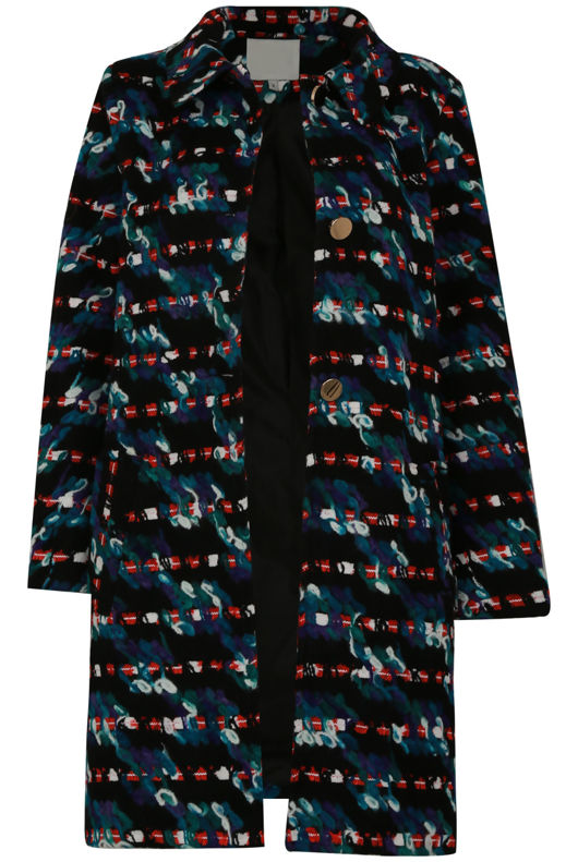 Abstract Button Up Overcoat