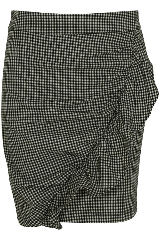 Gingham Ruffled Skirt
