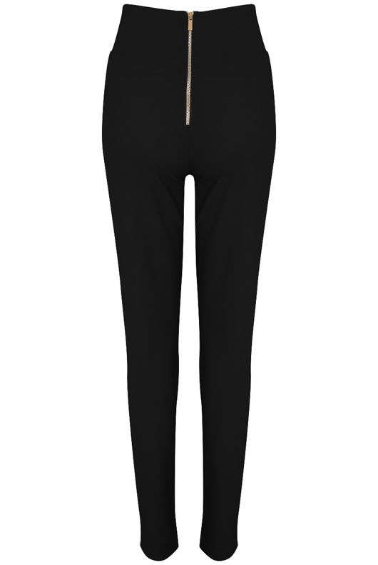 Black Zip Up Skinny Pants