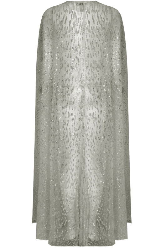 Grey Glitter Embellished Cape