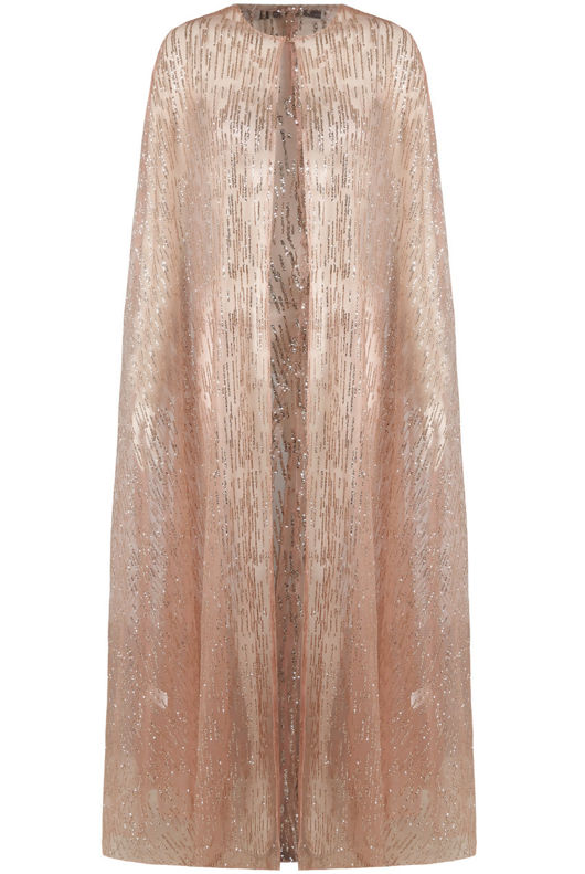 Rose Glitter Embellished Cape