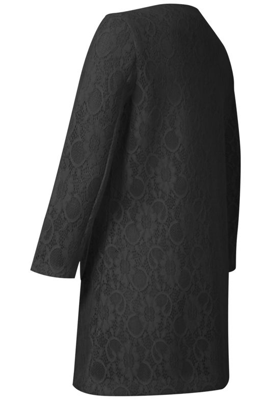 Black Double Lace Over Coat