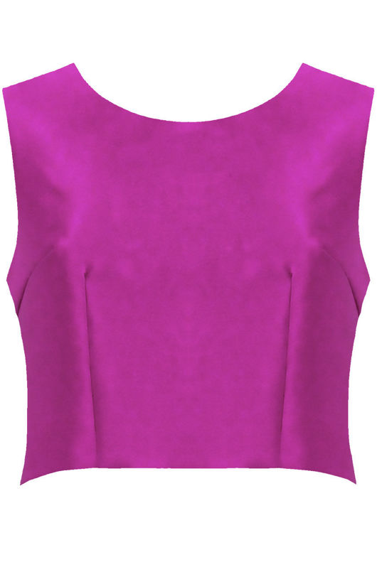 Violet Gold Back Zip Up Sleeveless Tops
