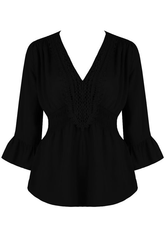 Embroidery Textured Tops 