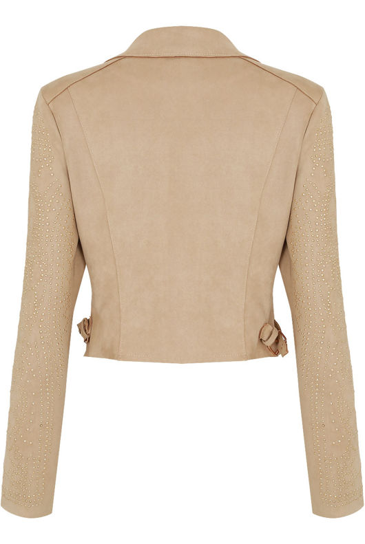 Beige Suede Beaded Jacket