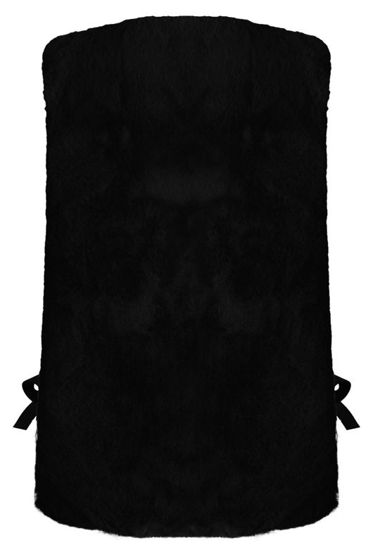 Ribbon Knot Up Shaved Fur Gilet