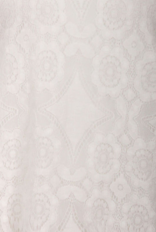 White Floral Lace Lined Tops