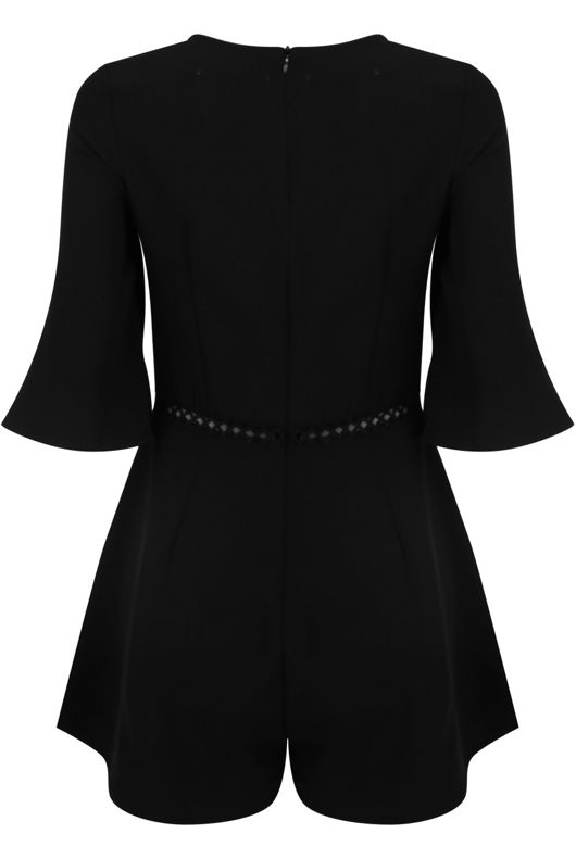 Black Lace Intricate Playsuit 