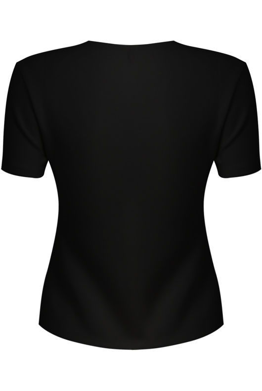Black Deep Neck Crop Tops