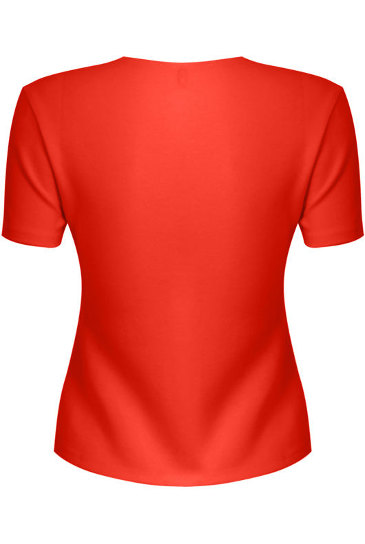Red Deep Neck Crop Tops