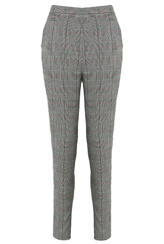 Black Glen Plaid Tailored Trouser
