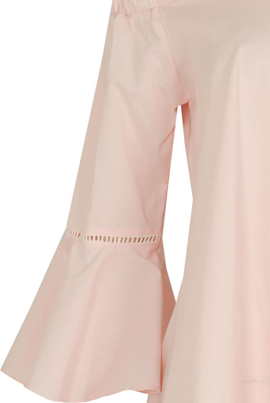 Off Shoulder Bell Sleeve Top in Rose