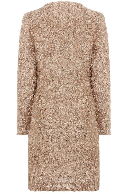 Beige Long Beige Mohair Coat