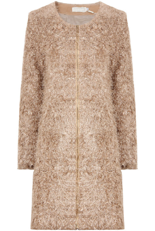 Beige Long Beige Mohair Coat