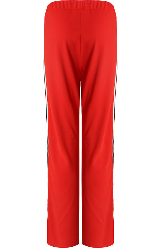 Red Side Ribbon Trim Trousers