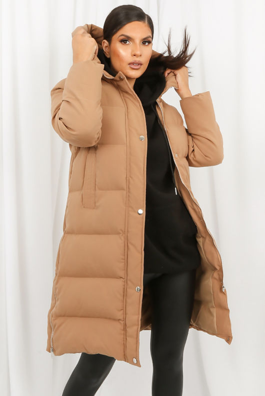 Hooded Longline Puffer Coat
