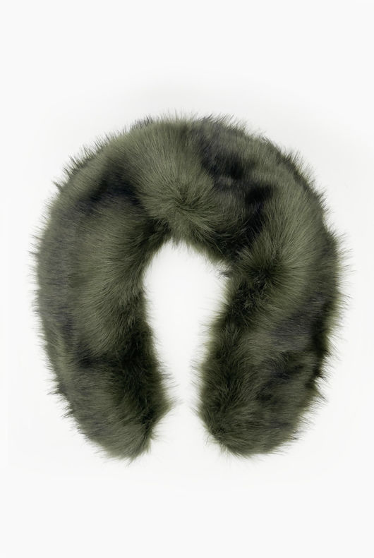 Green Faux Fur Collars