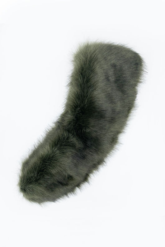 Green Faux Fur Collars