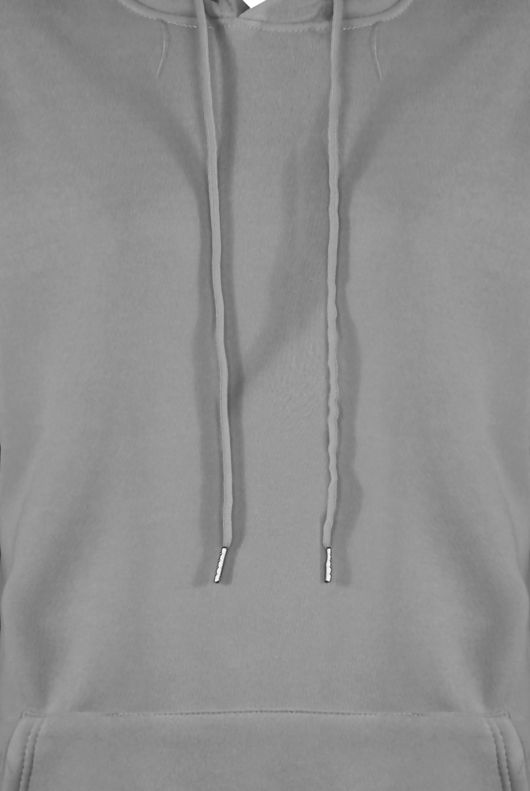 Grey Patch Pocket Hoodie Dress