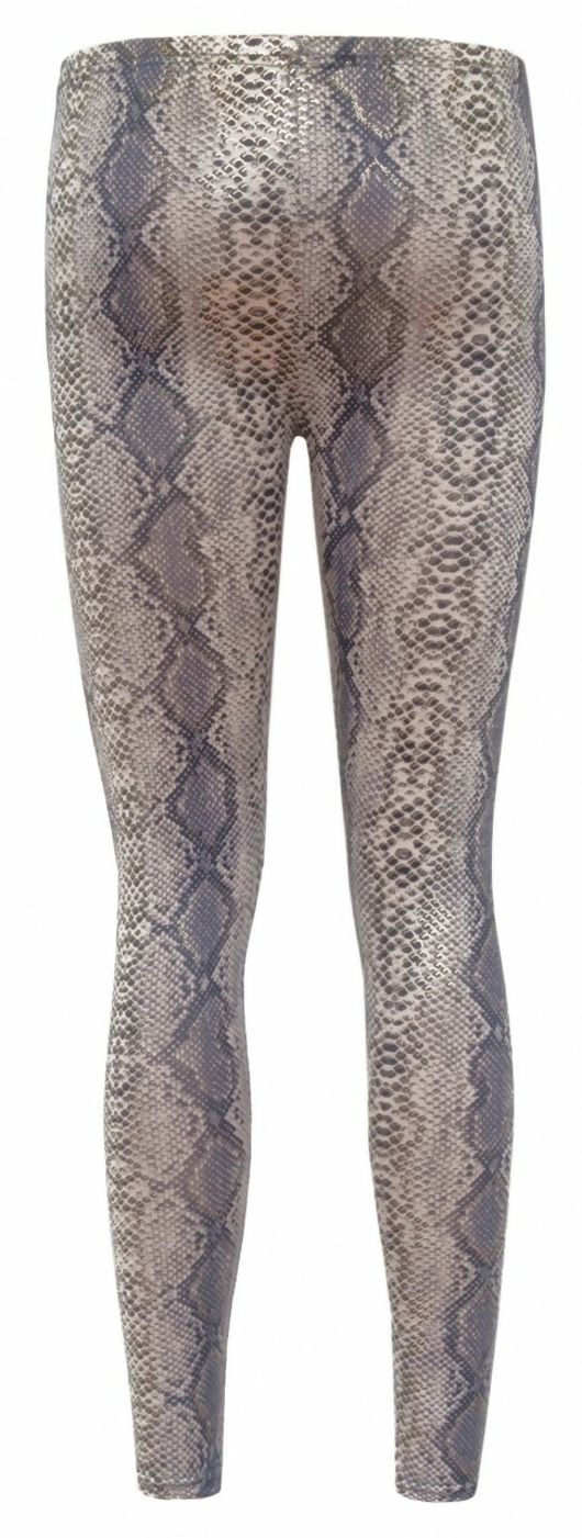 Snakeskin Leggings With Gold Foil Effect