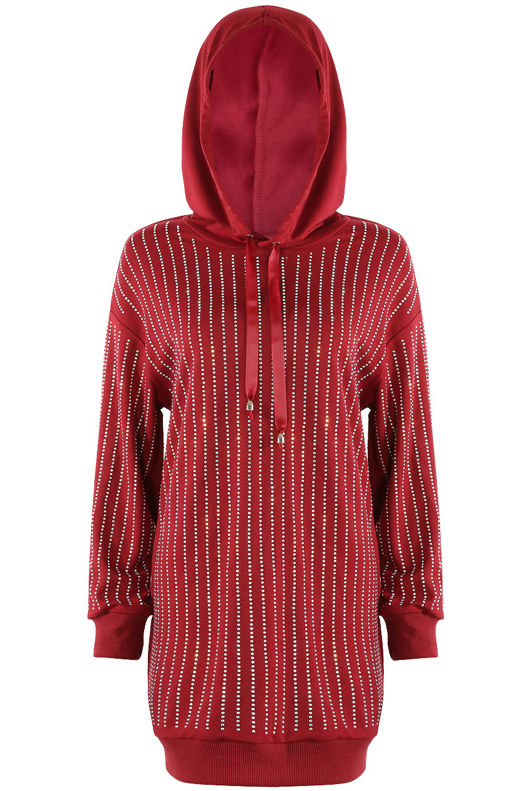 Diamante Oversize Hooded Dress