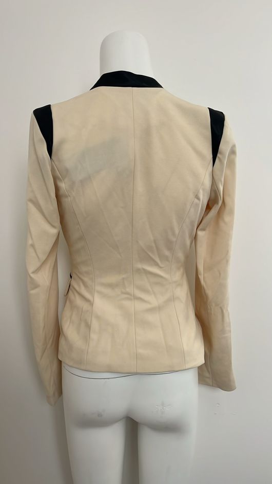 Cream Single Button Blazer