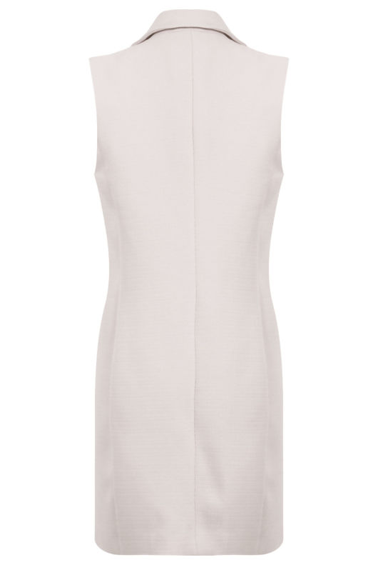 Cream Sleeveless Gilet Coat