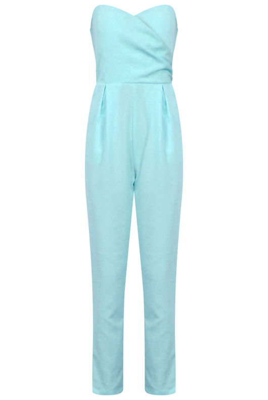 Mint Cross Over Bandeau Jumpsuit