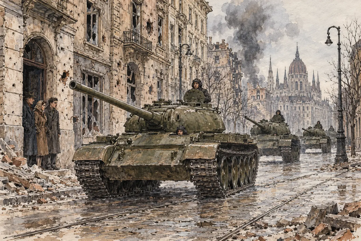 Soviet tanks returned to Budapest on 4 November 1956 and crushed the uprising