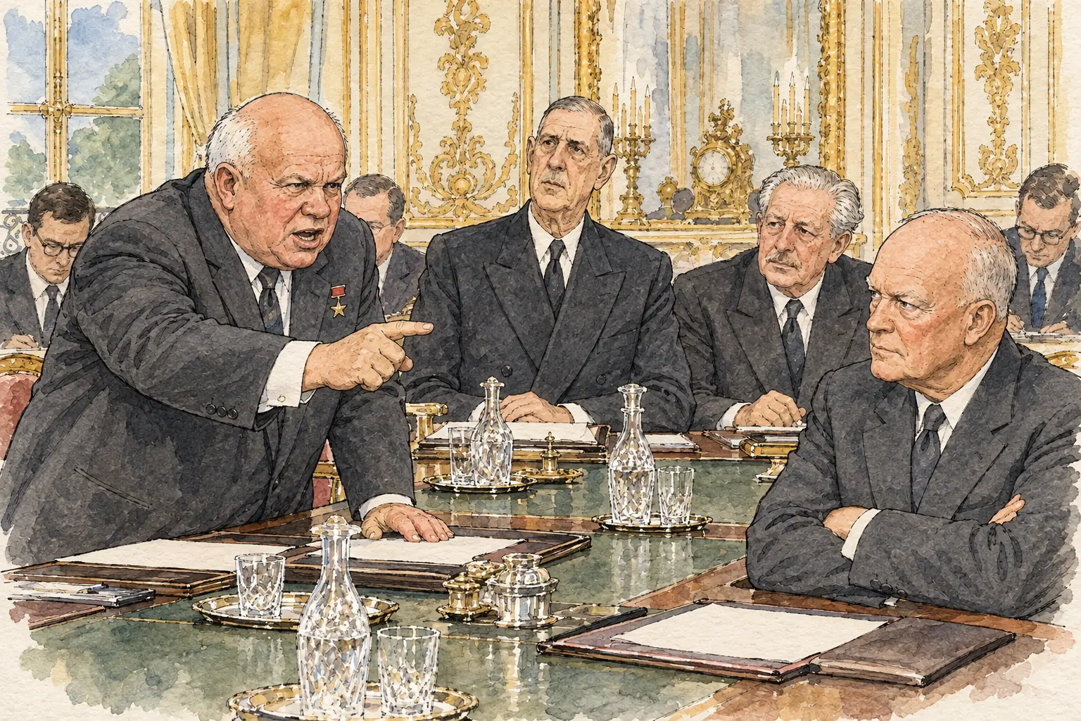 At the Paris Summit on 16 May 1960 Khrushchev demanded an apology, Eisenhower refused, and the summit collapsed